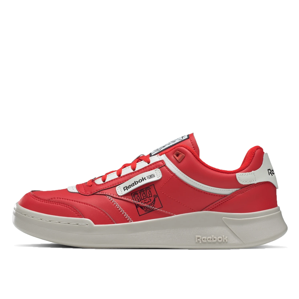 Reebok x Keith Haring Club C Legacy Three-Eyed Smiling Face (2021) INSTINCT RED/CHALK/INSTINCT RED sneaker – authenticated on KLEKT