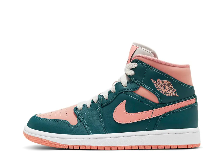 Air Jordan 1 WMNS Mid Dark Teal Green (2022) DARK TEAL GREEN/PINK sneaker – authenticated on KLEKT
