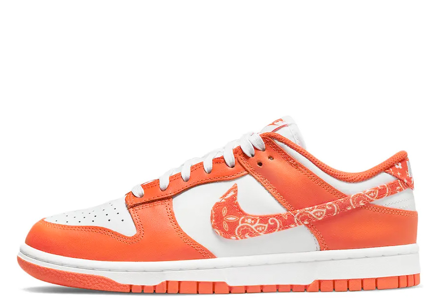 Nike Dunk Low WMNS 'Orange Paisley' (2022) Orange/White sneaker – authenticated on KLEKT