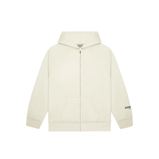 Fear Of God ESSENTIALS 3D Silicon Applique Full Zip Up Hoodie Buttercream (SS20)