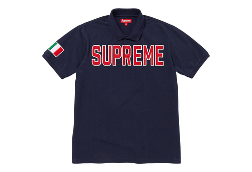 Supreme Twill Appliqué Polo 'Black' (FW25) | Supreme | KLEKT