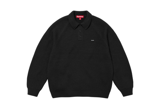 Supreme Small Box Polo Sweater 'Black' (FW24)