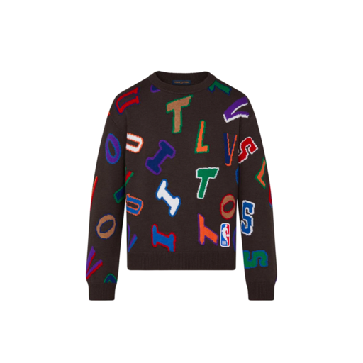 Louis Vuitton x NBA Letters Crewneck Brown (FW21)