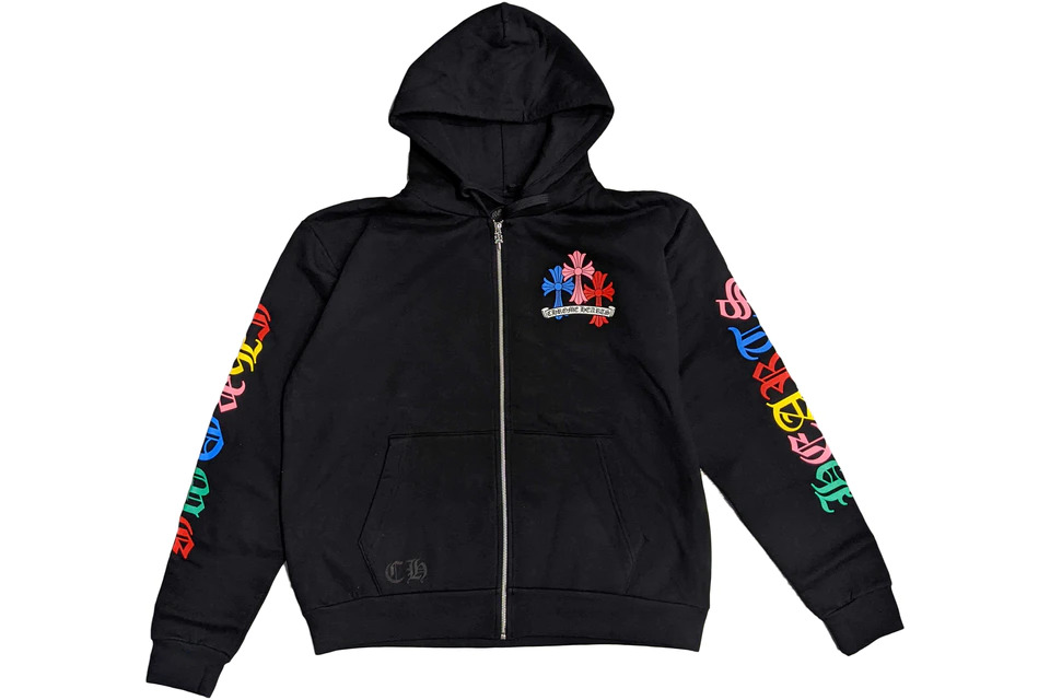 Chrome Hearts Multi Color Cross Cemetery Zip Up Hoodie BLACK sneaker – authenticated on KLEKT