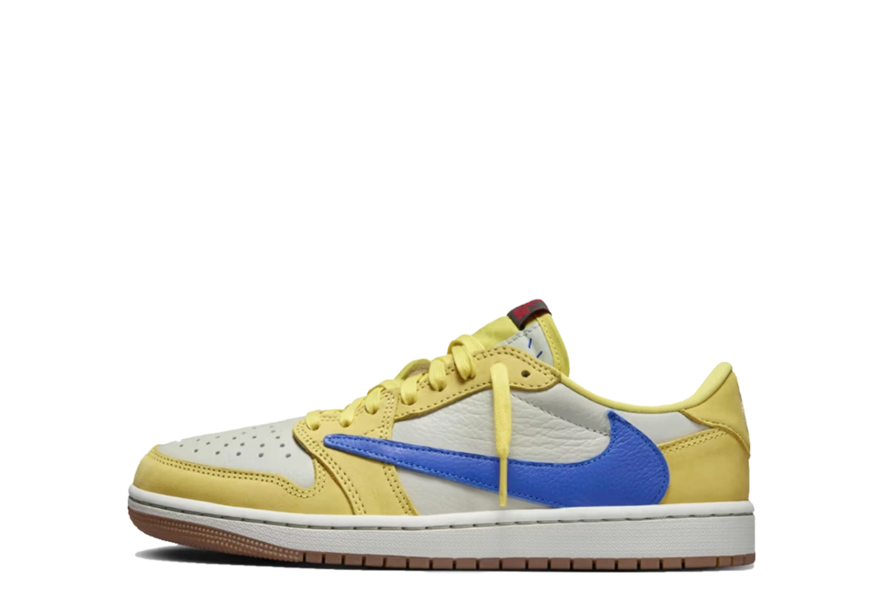 Air Jordan 1 x Travis Scott Low PS 'Canary' (2024) Canary/Racer Blue/Light Silver/Gum Medium Brown sneaker – authenticated on KLEKT