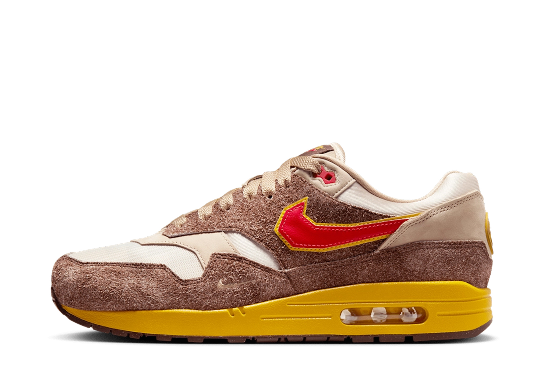 Nike Air Max 1 .SWOOSH 'Big Head Origins' (2025) Light Chocolate/University Red-Hemp/Sanddrift sneaker – authenticated on KLEKT