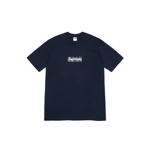 Supreme Bandana Box Logo T-Shirt Tee Navy (FW19)