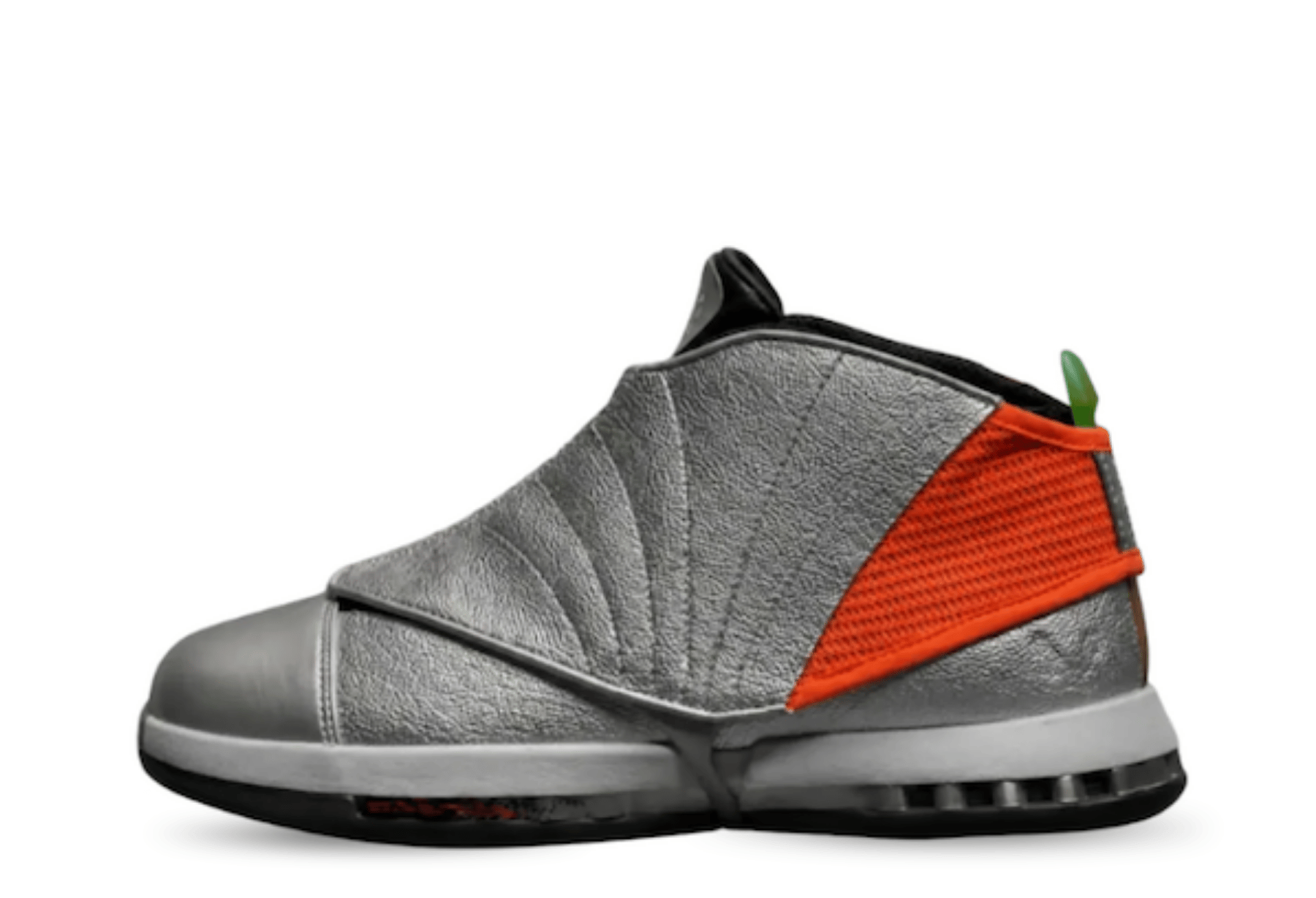 Air Jordan x Free The Youth 16 Retro OG 'Metallic Silver' (2026) Metallic Silver/Total Orange-Picante Red sneaker – authenticated on KLEKT