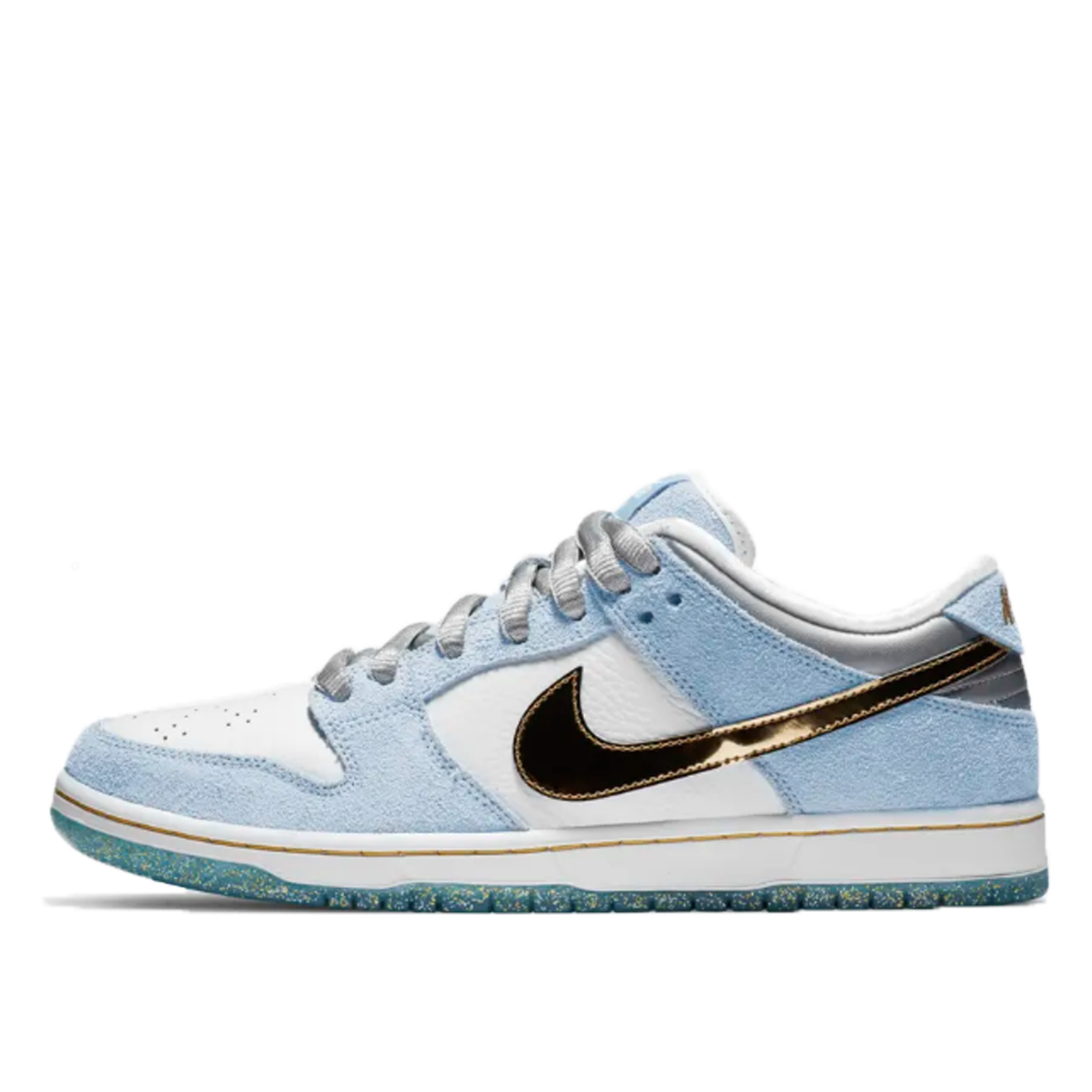Nike SB Dunk Low Sean Cliver (Special Box) (2020) ICE BLUE/WHITE-METALLIC GOLD-METALLIC SILVER sneaker – authenticated on KLEKT