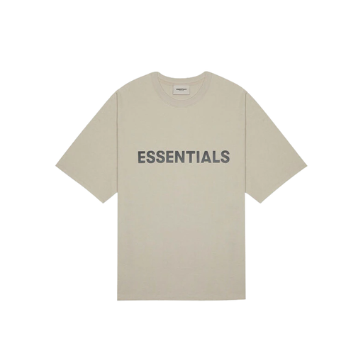 Fear Of God ESSENTIALS 3D Silicon Applique Boxy T-Shirt Oatmeal Heather/String/Tan (SS20)
