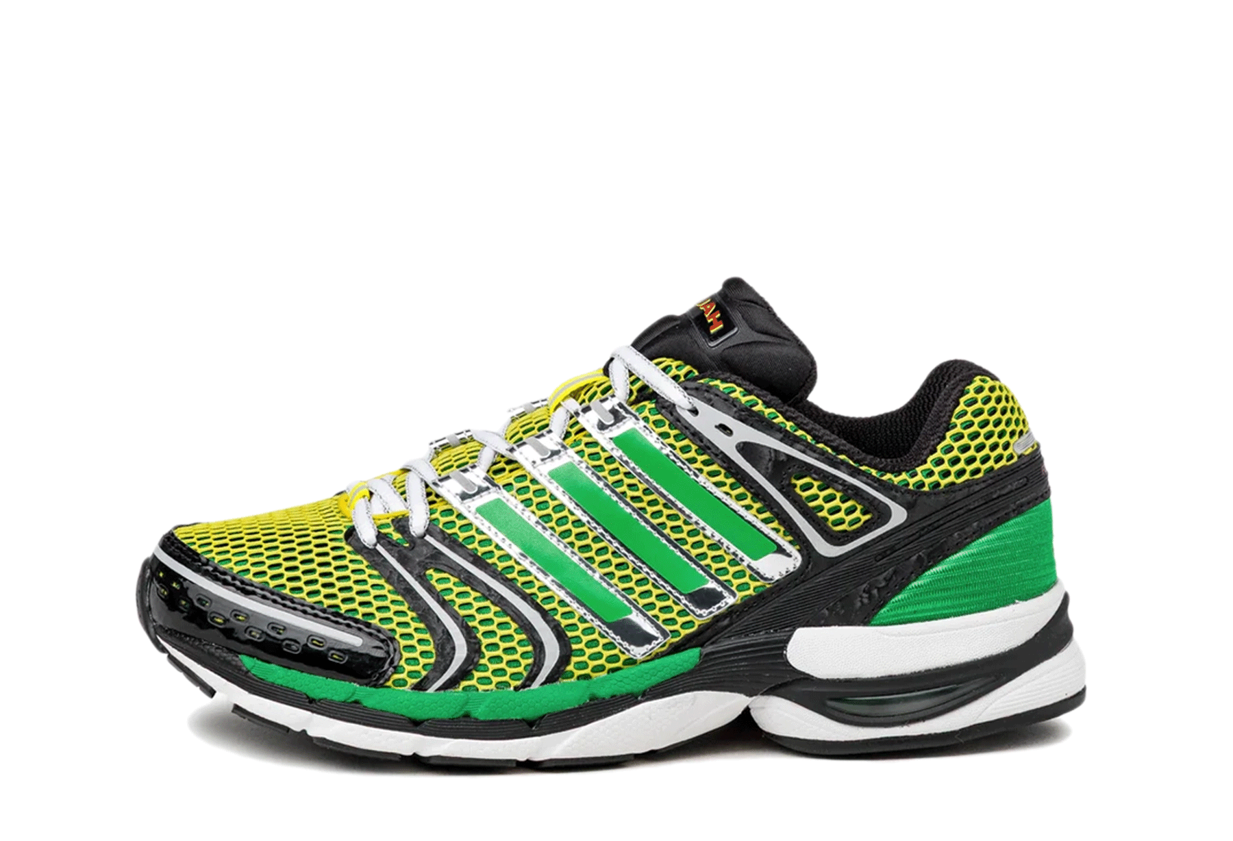 Adidas x Jah Jah Adistar Control 5 'Green & Yellow' (2026) Yellow / Core Black / Silver Metallic sneaker – authenticated on KLEKT