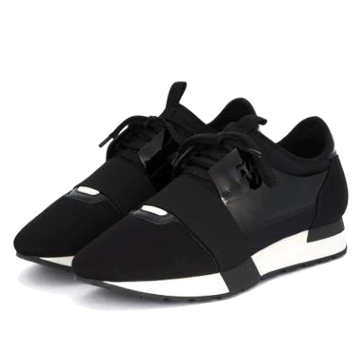 Luxury Balenciaga Race Sneaker Black White Black/White sneaker – authenticated on KLEKT