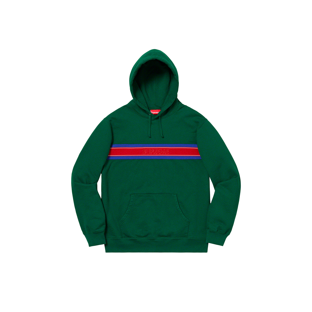 Supreme Chest Stripe Logo Hooded Sweatshirt Dark Green (SS19) Green sneaker – authenticated on KLEKT