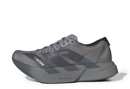 Adidas x Satisfy Adios Pro 4 'Grey' (2026) – authenticated on KLEKT