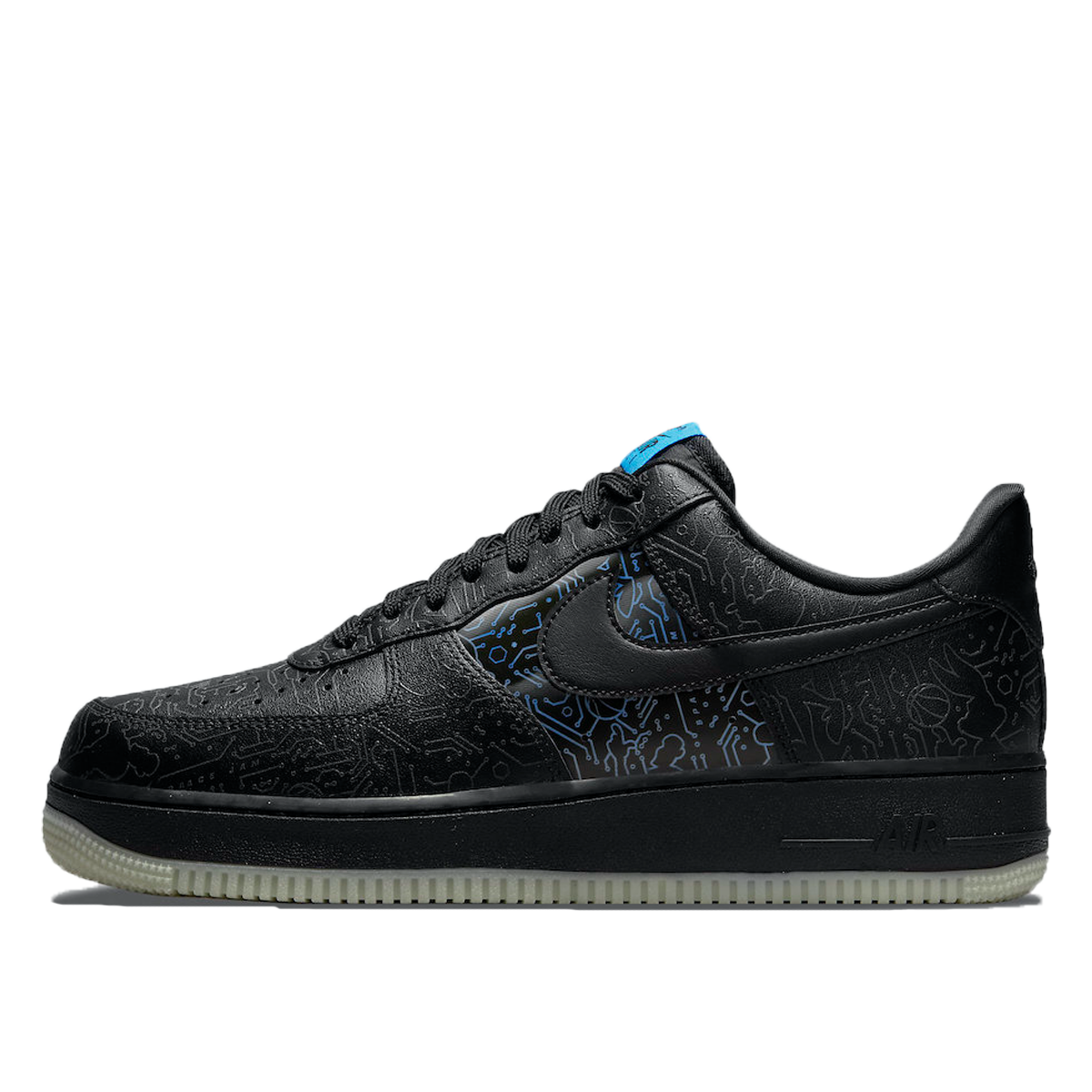 Nike x Space Jam Air Force 1 Low Computer Chip (2021) BLACK/ELECTRIC BLUE sneaker – authenticated on KLEKT