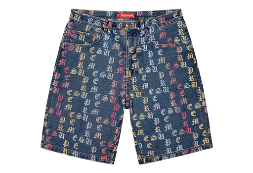 Supreme Gradient Jacquard Denim Short Blue (SS22)