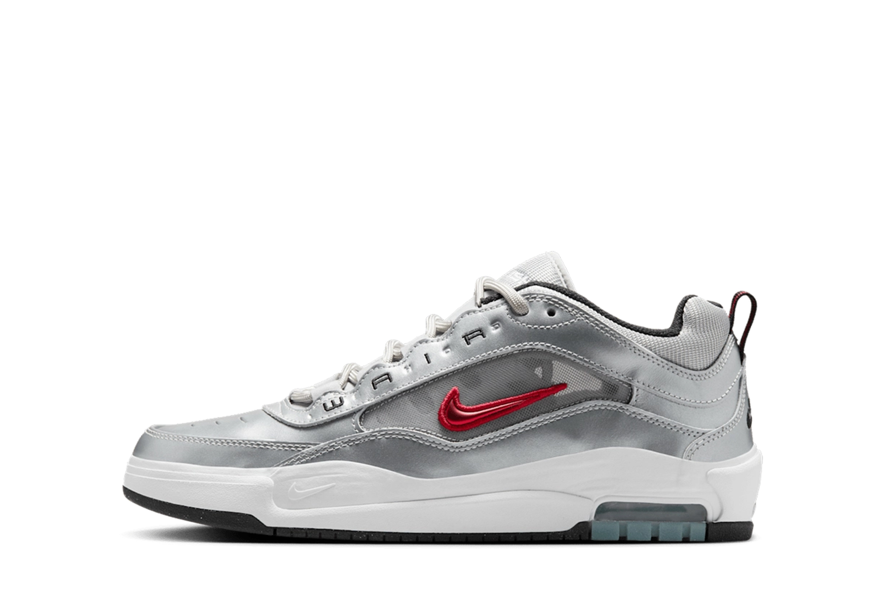 Nike Air Max Ishod Premium 'Silver Bullet' (2025) Metallic Silver/Metallic Silver/Wit/Varsity Red sneaker – authenticated on KLEKT