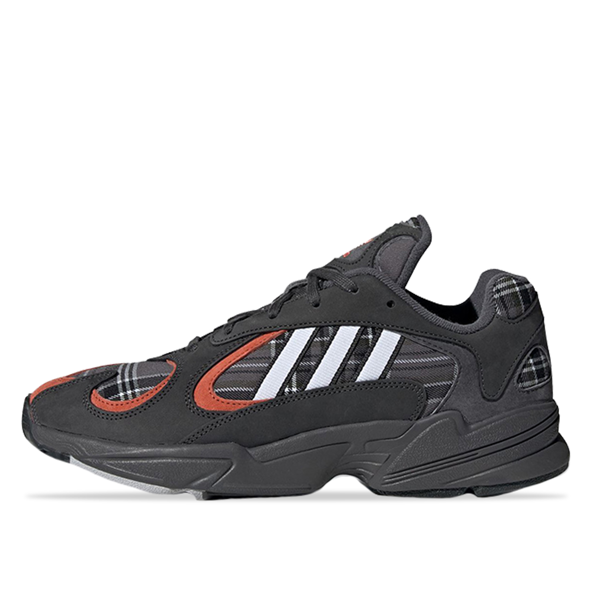 Adidas Yung-1 Tartan Black Orange sneaker – authenticated on KLEKT