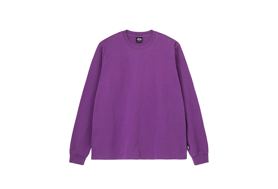 Stussy Pigment Dyed LS Crew Purple (FW22) PURPLE sneaker – authenticated on KLEKT