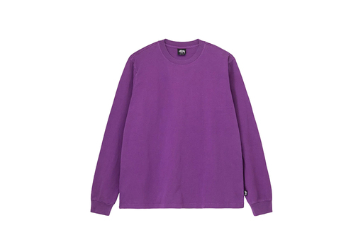 Stussy Pigment Dyed LS Crew Purple (FW22)