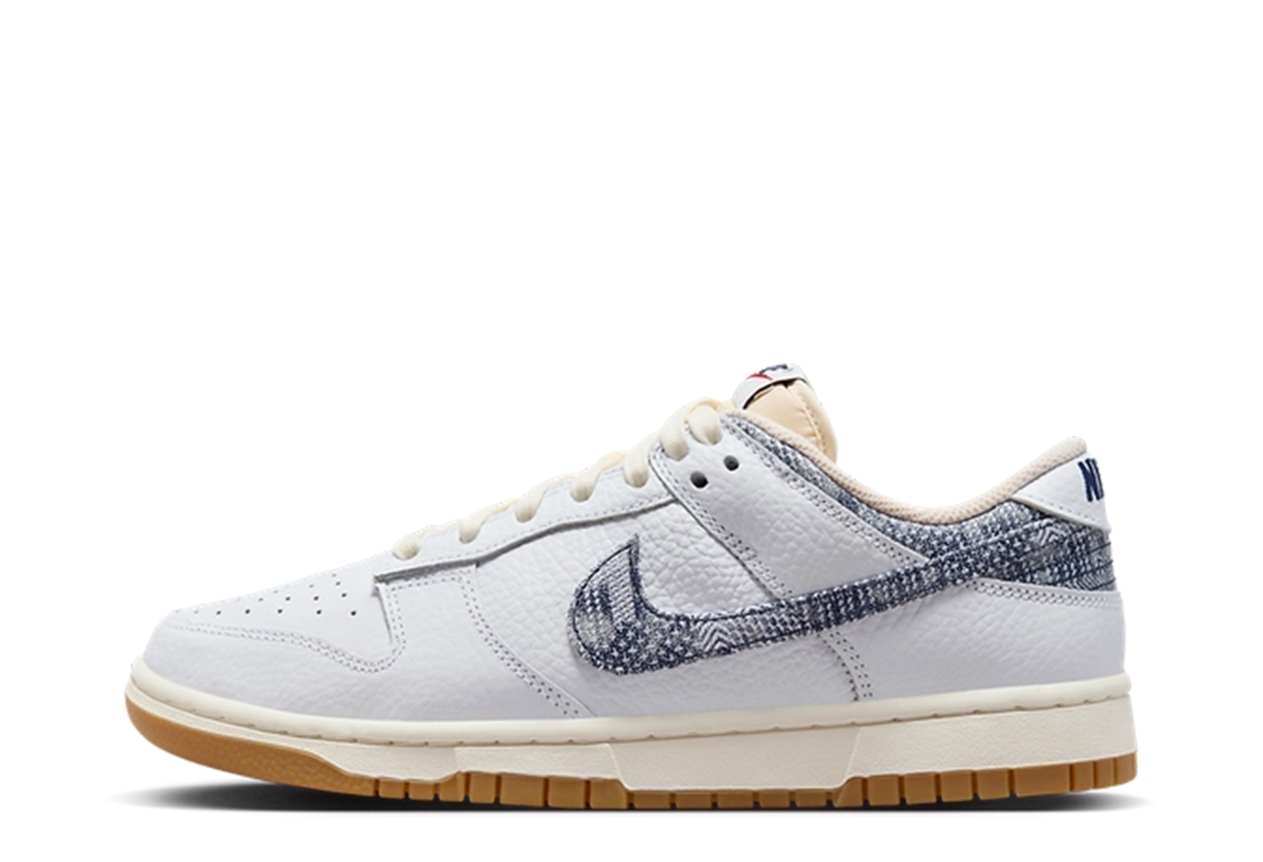 Nike Dunk Low 'Washed Denim' (2023) White/Midnight Navy/Gym Red/Sail/Gum Light Brown sneaker – authenticated on KLEKT