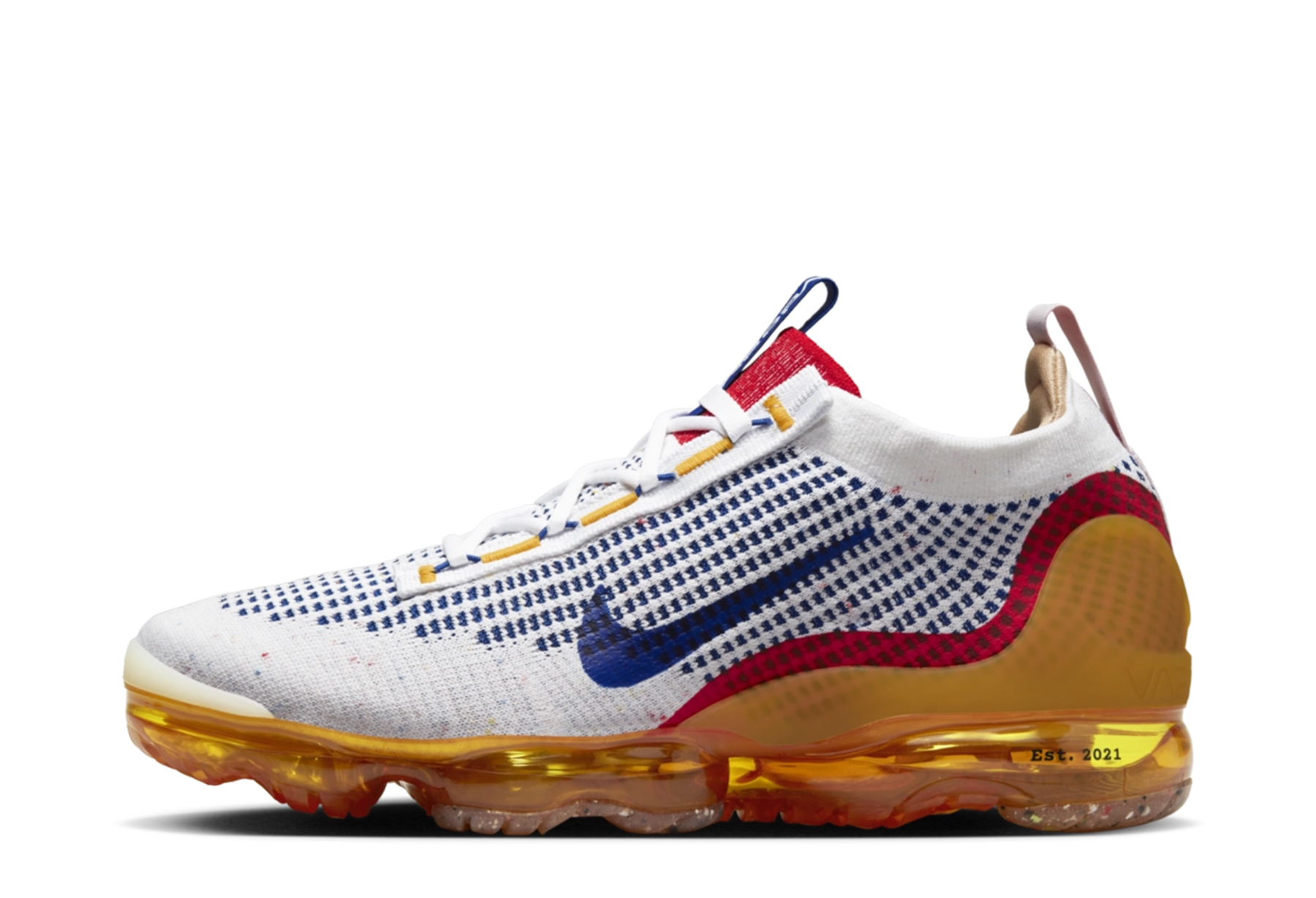 Nike Air Vapormax 2021 'Air Pressure' (2023) White/Blue/Yellow/Red sneaker – authenticated on KLEKT