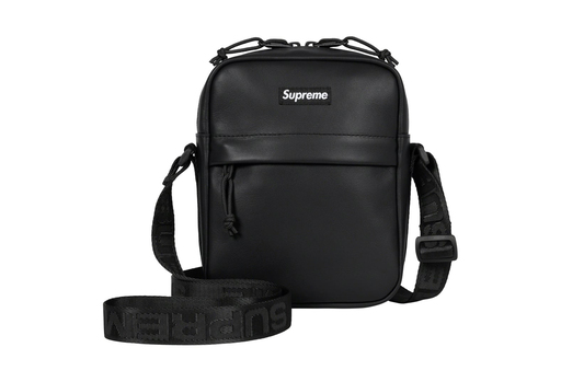 Supreme Leather Shoulder Bag Black (FW23)