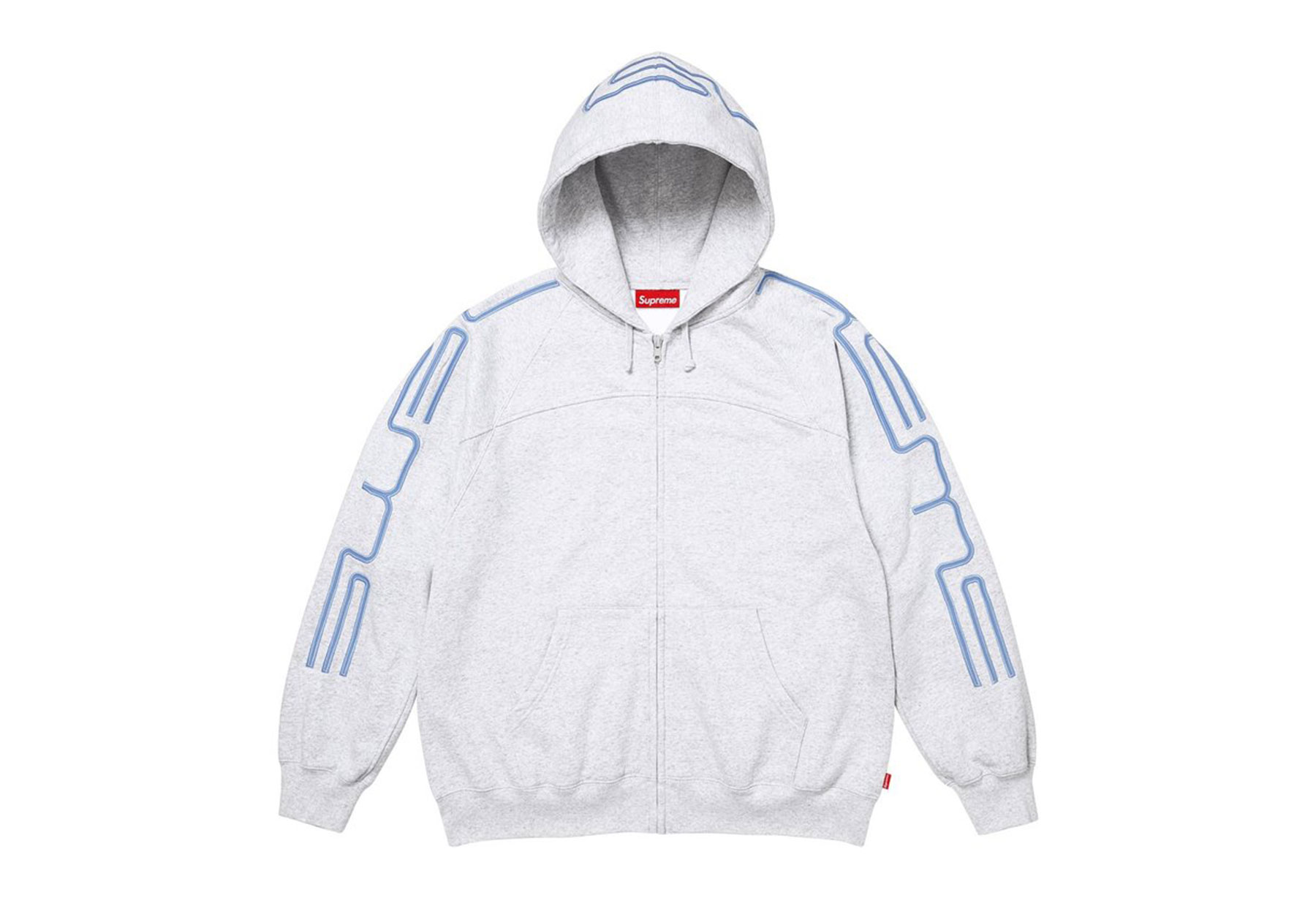 Supreme Connect Zip Up Hooded Sweatshirt 'Grey' (FW26) photo 1