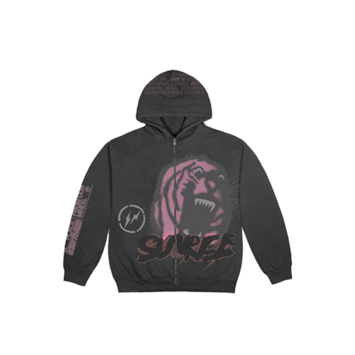 Travis Scott Cactus Jack For Fragment Sunrise Zip Up Hoodie Dark Grey (SS21)