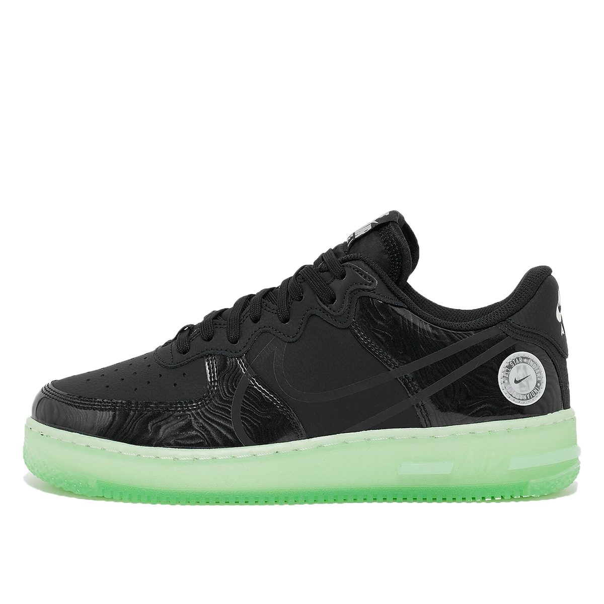 Nike Air Force 1 Low React All-Star (2021) BLACK/BLACK-BARELY GREEN sneaker – authenticated on KLEKT