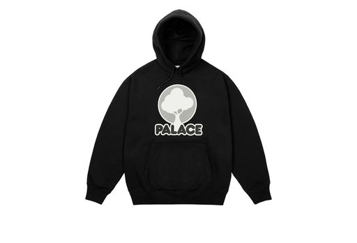 Palace Evergreen Hood 'Black' (SS25) – authenticated on KLEKT