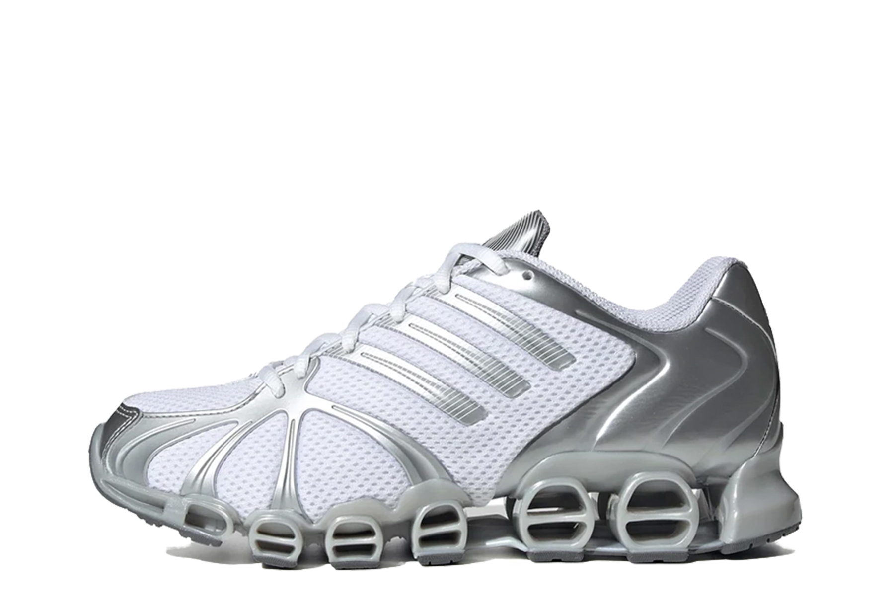 Adidas Mega Ghostride WMNS 'White & Metallic Silver' (2025) White/Metallic Silver sneaker – authenticated on KLEKT