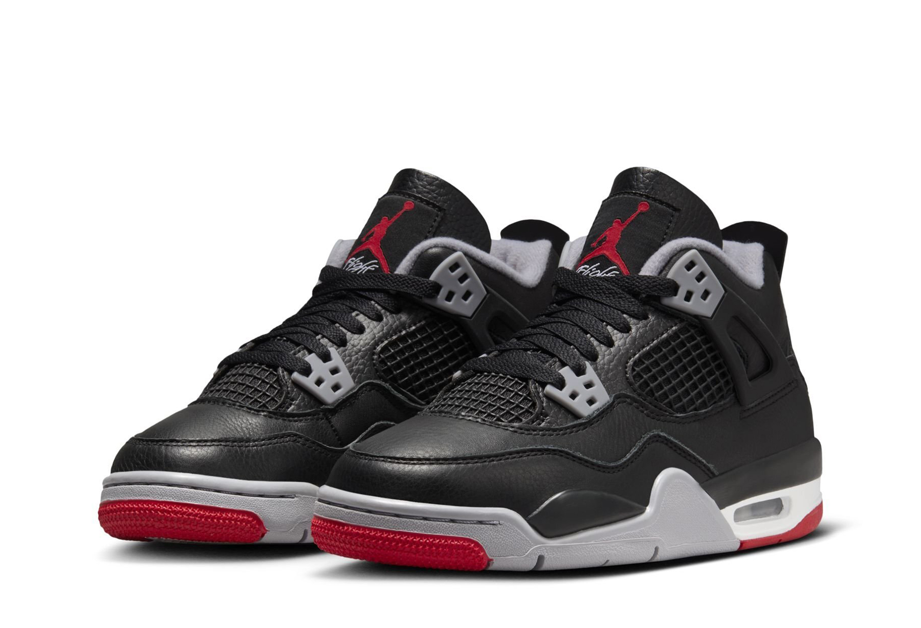 Air Jordan 4 GS ‘Bred Reimagined’ (2024) BLACK/RED sneaker – authenticated on KLEKT