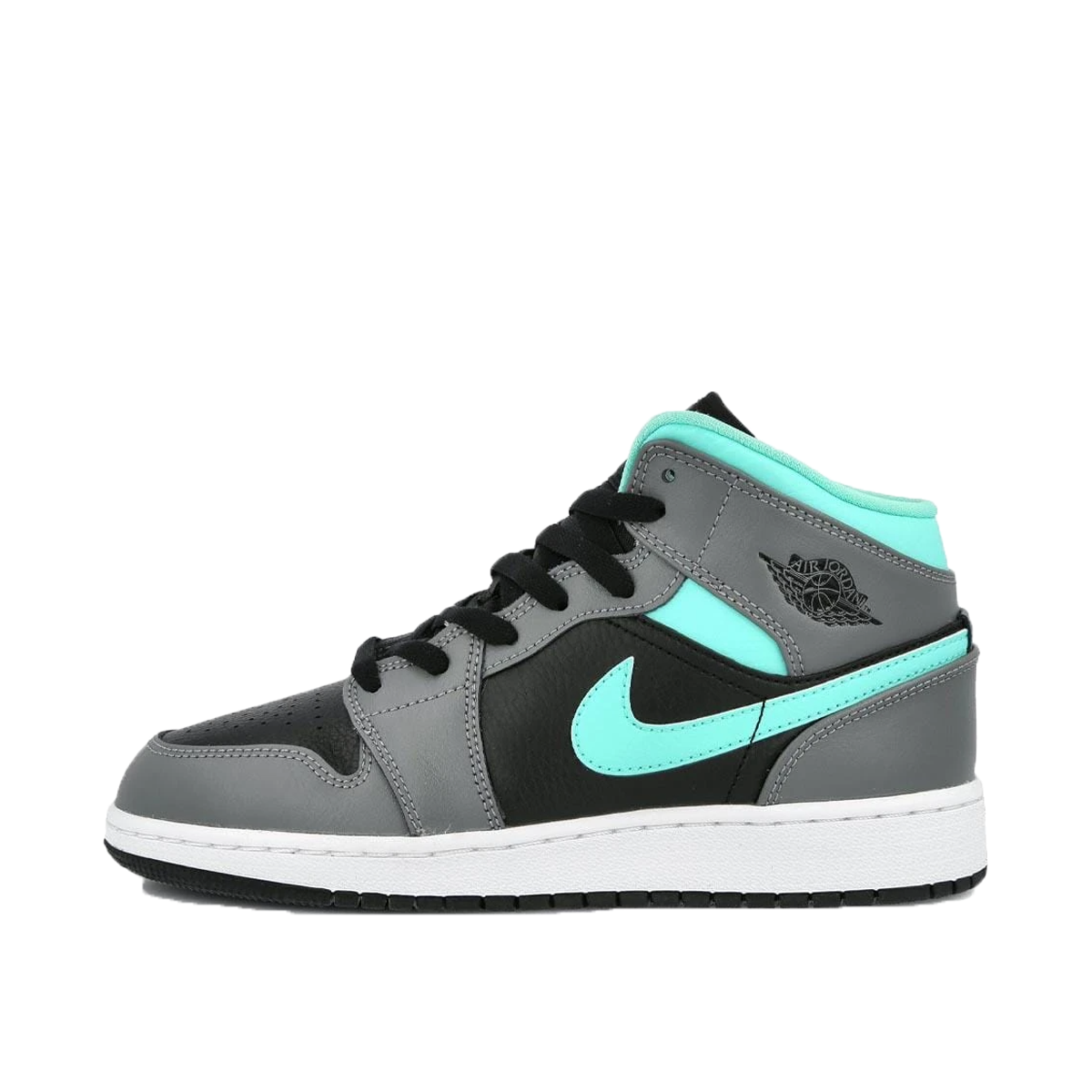 Air Jordan 1 Mid Grey Aqua (GS) (2020)  BLACK/LIGHT AQUA/DARK SMOKE GREY sneaker – authenticated on KLEKT