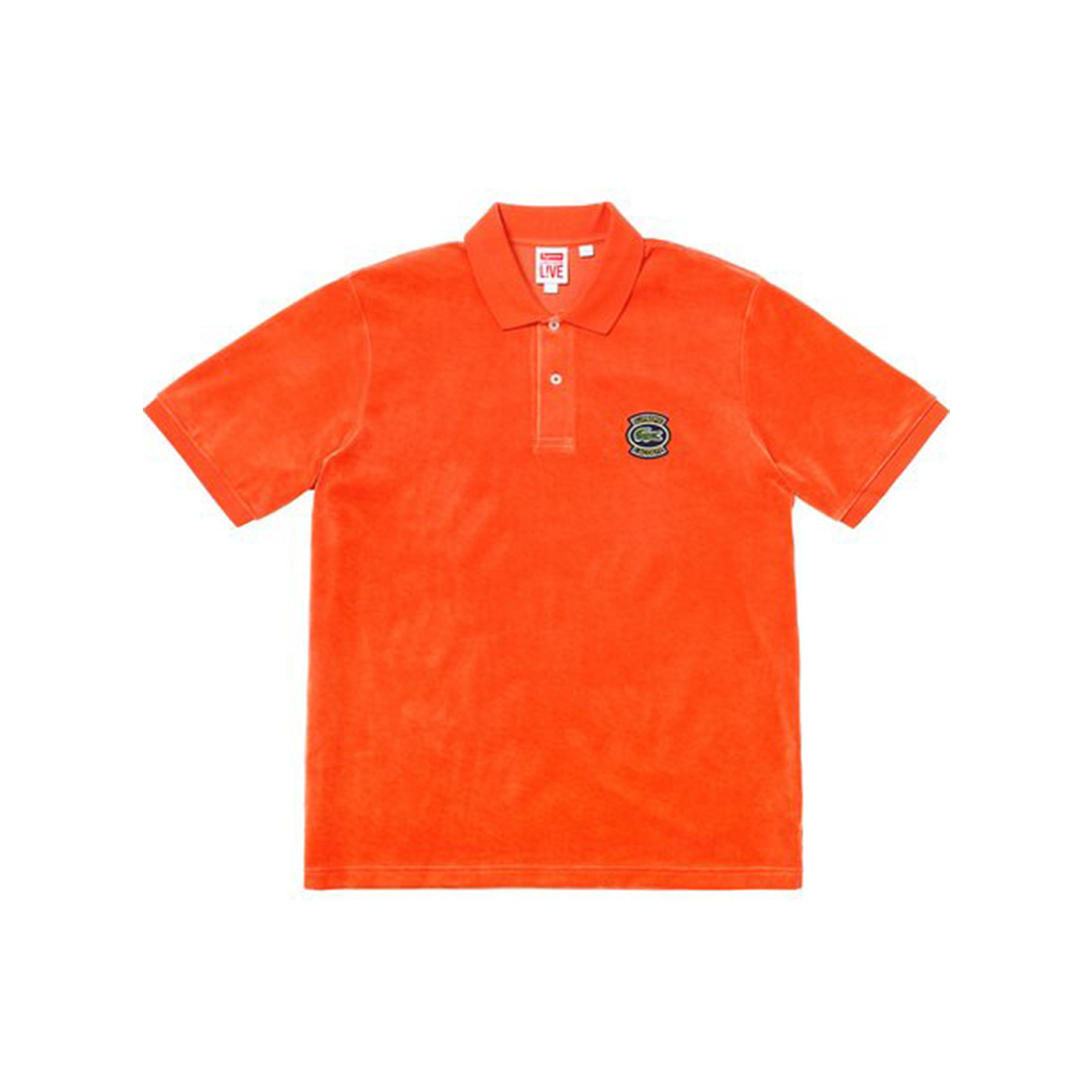 Supreme x Lacoste Velour Polo Shirt Orange (SS18) sneaker – authenticated on KLEKT