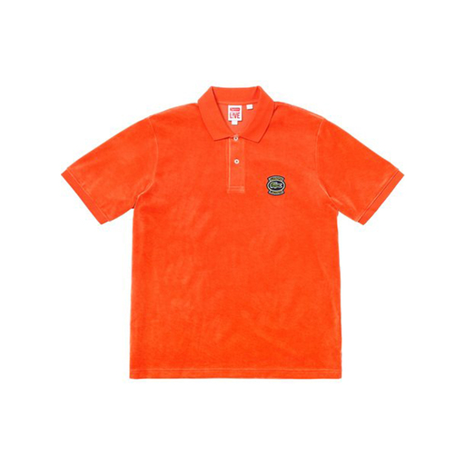 Supreme x Lacoste Velour Polo Shirt Orange (SS18)