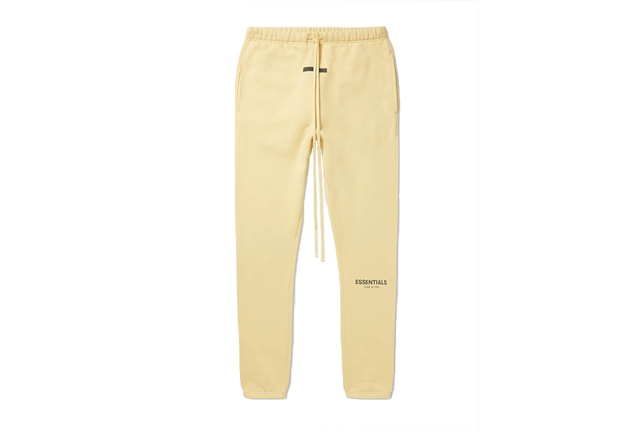 Fear Of God ESSENTIALS Straight-Leg Logo-Print Cotton-Blend Jersey Sweatpants Cream (FW21) CREAM sneaker – authenticated on KLEKT