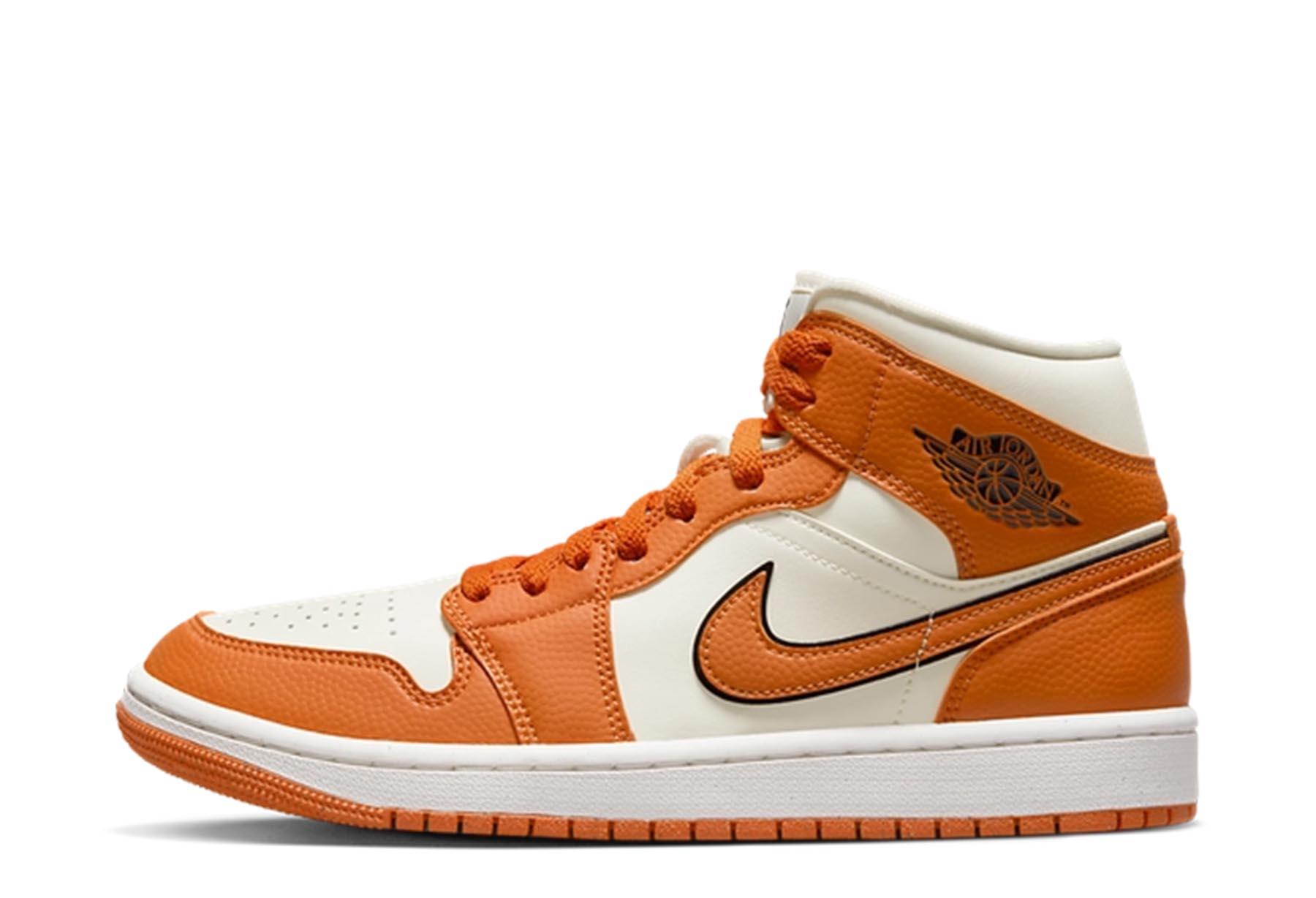 Air Jordan 1 Mid SE WMNS 'Sport Spice' (2023) Coconut Milk/Sport Spice/Black/Sail sneaker – authenticated on KLEKT