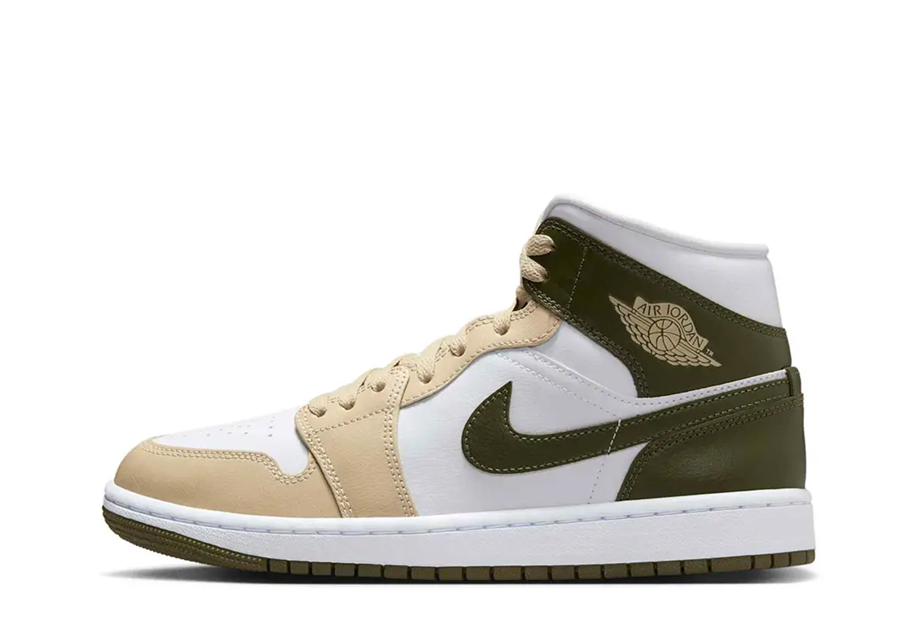 Air Jordan 1 Mid Rattan 'Medium Olive' (2025) GREEN sneaker – authenticated on KLEKT
