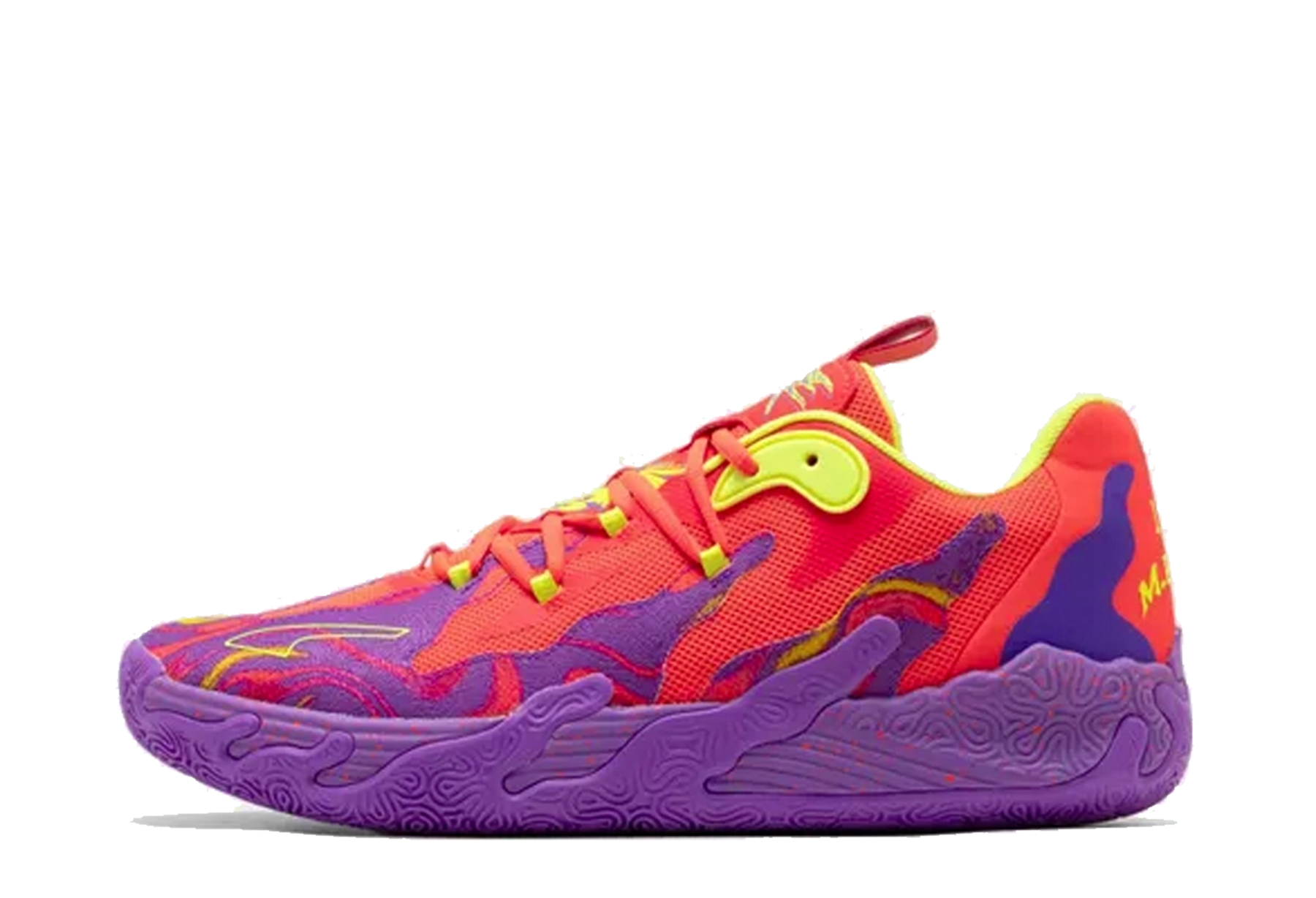 Puma MB.03 Low 'Lava' (2024) Purple Glimmer/Red Blast sneaker – authenticated on KLEKT
