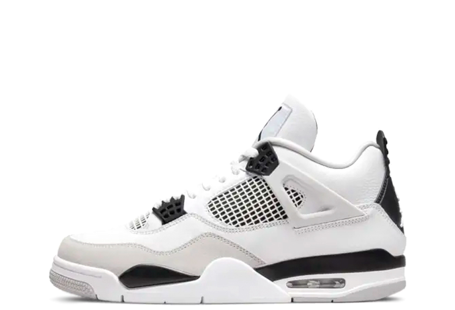 Air Jordan 4 GS Military Black (2022)  WHITE/BLACK/NEUTRAL GREY sneaker – authenticated on KLEKT