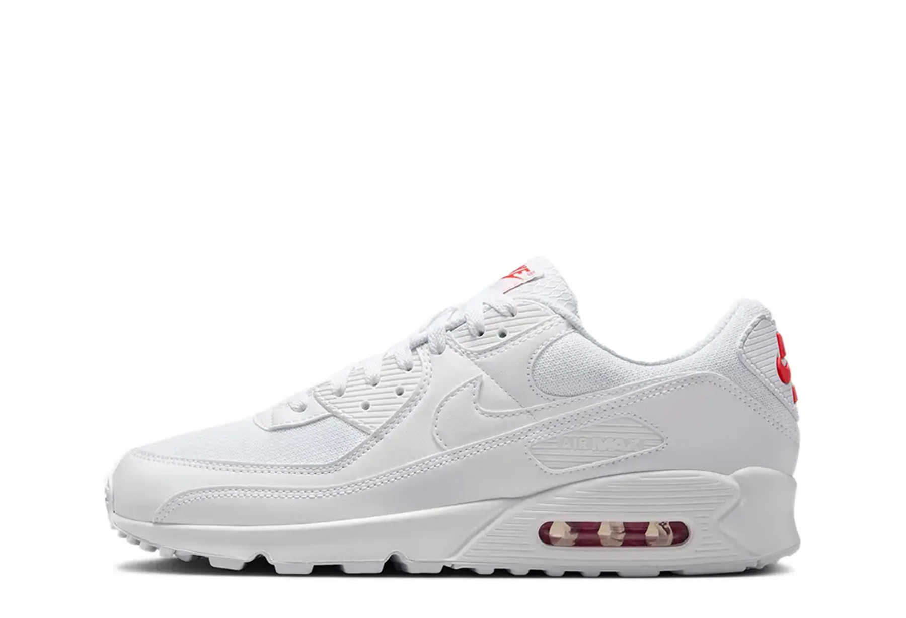 Nike Air Max 90 'White Light Crimson' (2025) WHITE sneaker – authenticated on KLEKT