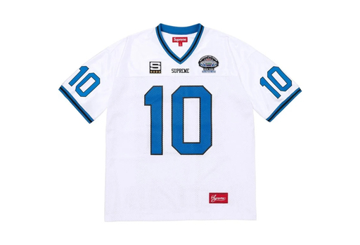 Supreme Find Good Football Jersey 'White' (SS26) – authenticated on KLEKT