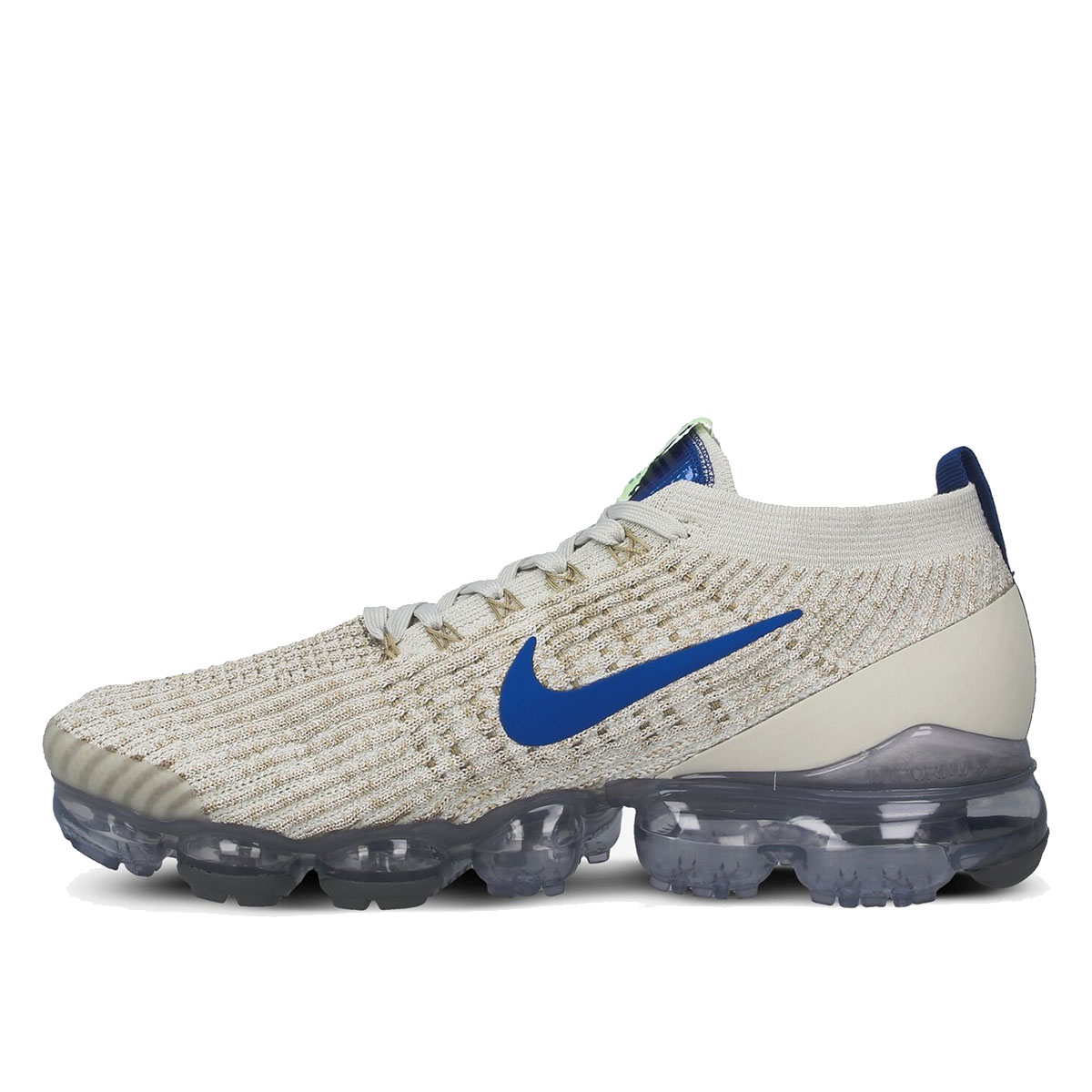 Nike Air Vapormax Flyknit 3 Light Bone Game Royal (2020) Light Bone / Game Royal / Khaki sneaker – authenticated on KLEKT