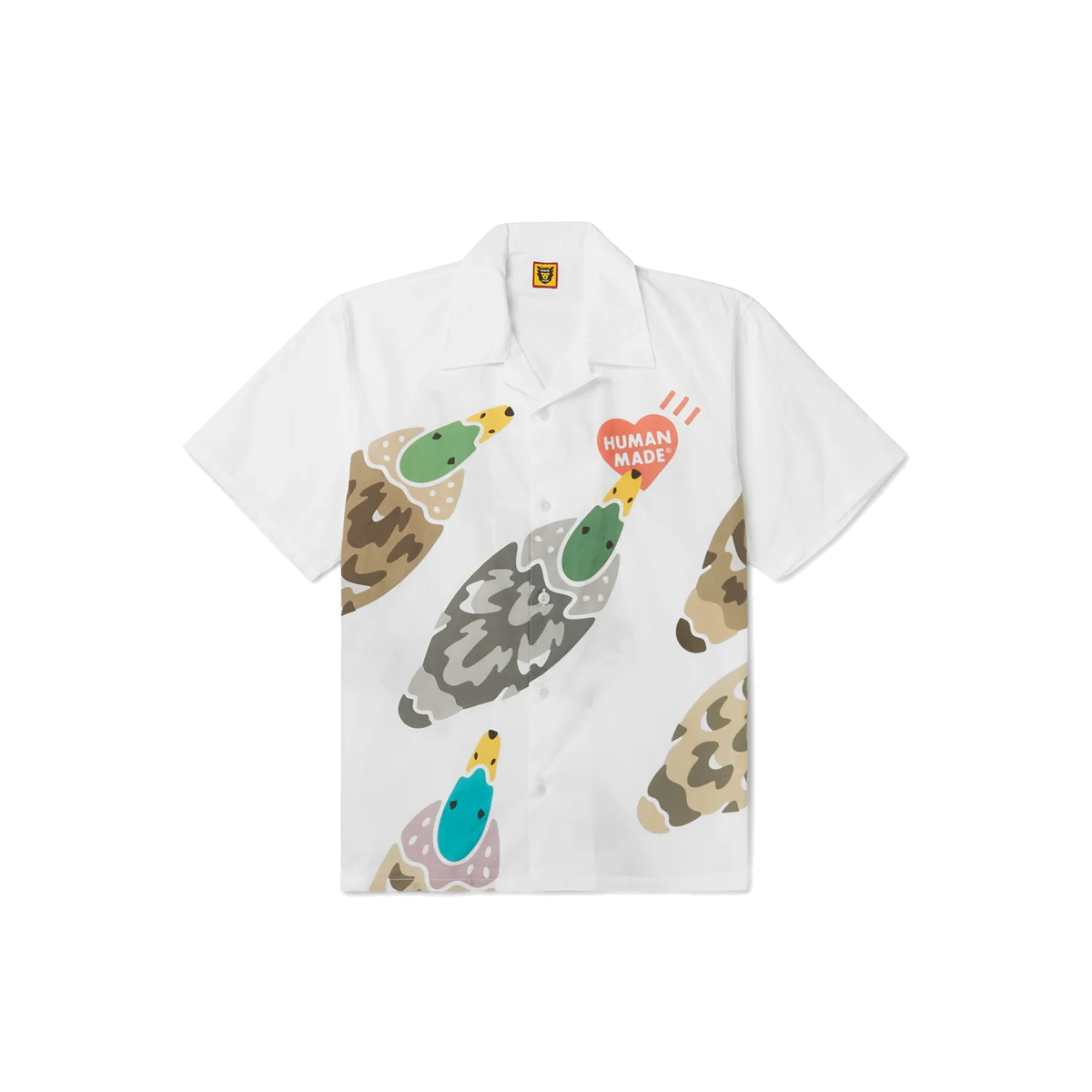 Human Made Camp-Collar Printed Cotton-Poplin Shirt White (SS21) WHITE sneaker – authenticated on KLEKT