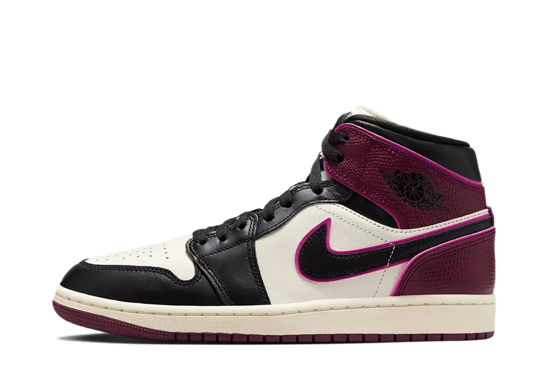 Air Jordan 1 Mid SE 'Sail Bordeaux' (2024) RED/WHITE/BLACK sneaker – authenticated on KLEKT