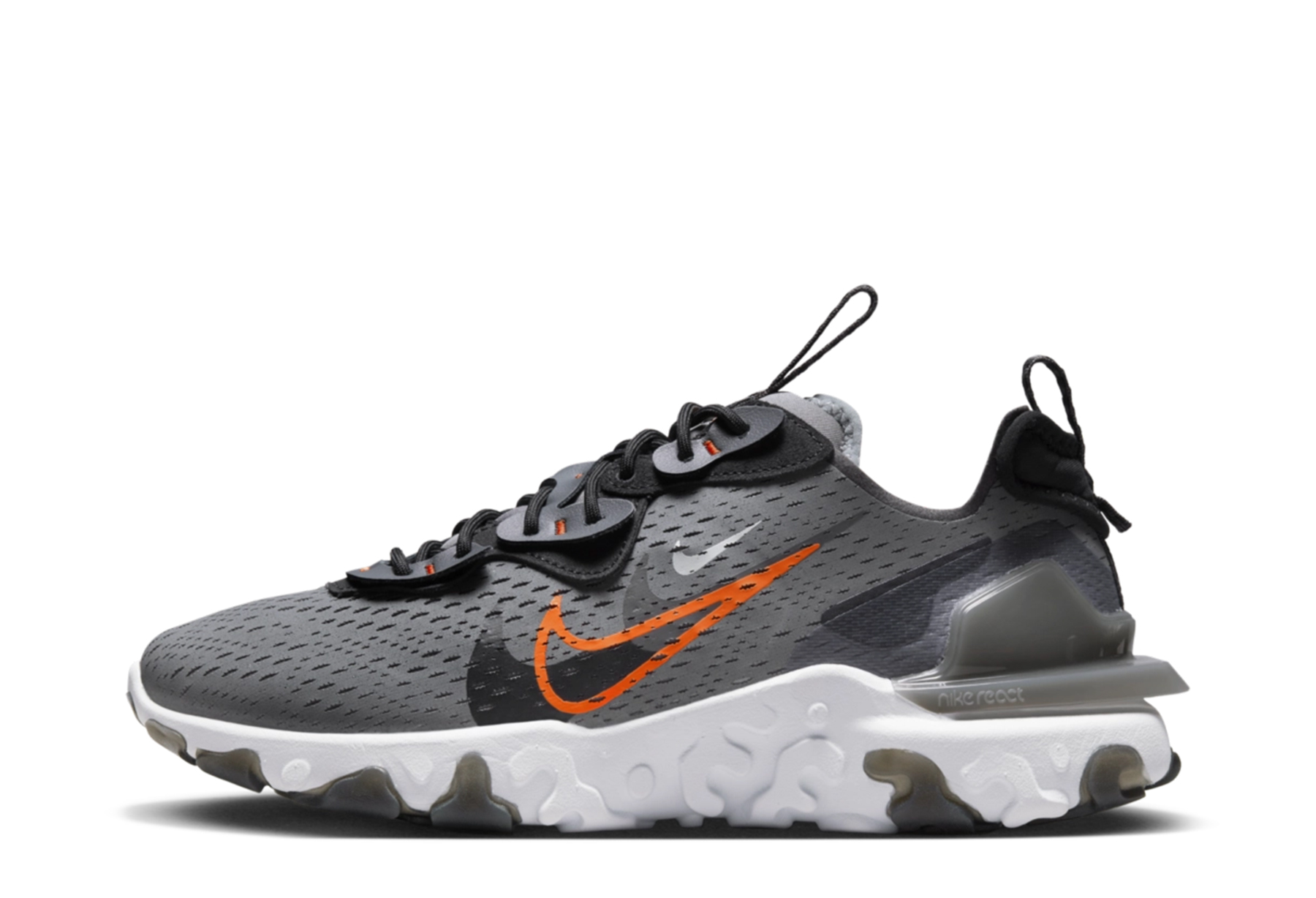 Nike React Vision 'Multi Swoosh Grey' (2023) Grey/Black/Orange sneaker – authenticated on KLEKT