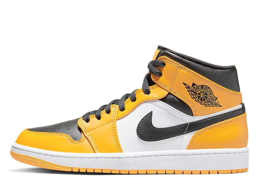 Air Jordan 1 Mid Reverse Yellow Toe (2022) Taxi Yellow/Black sneaker – authenticated on KLEKT