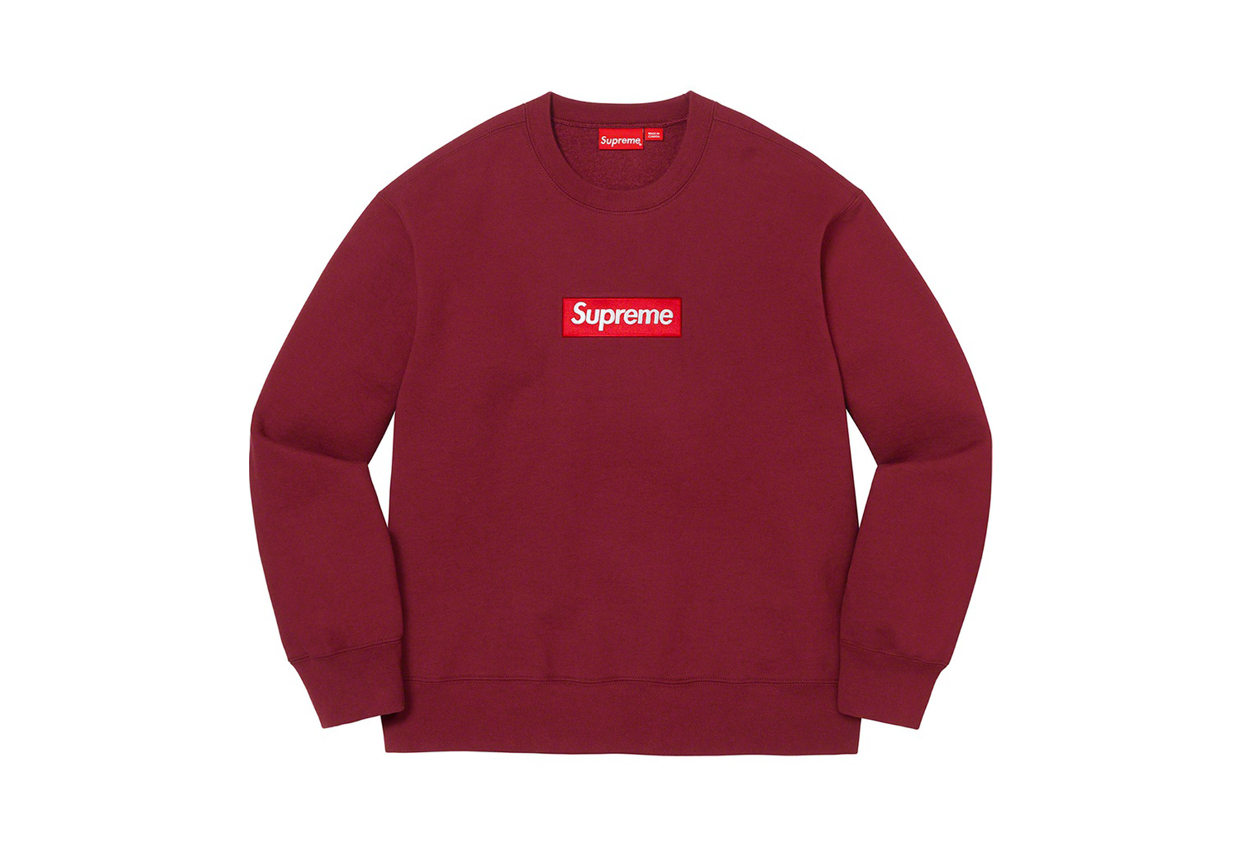 Supreme Box Logo Crewneck Burgundy (2022) BURGUNDY sneaker – authenticated on KLEKT