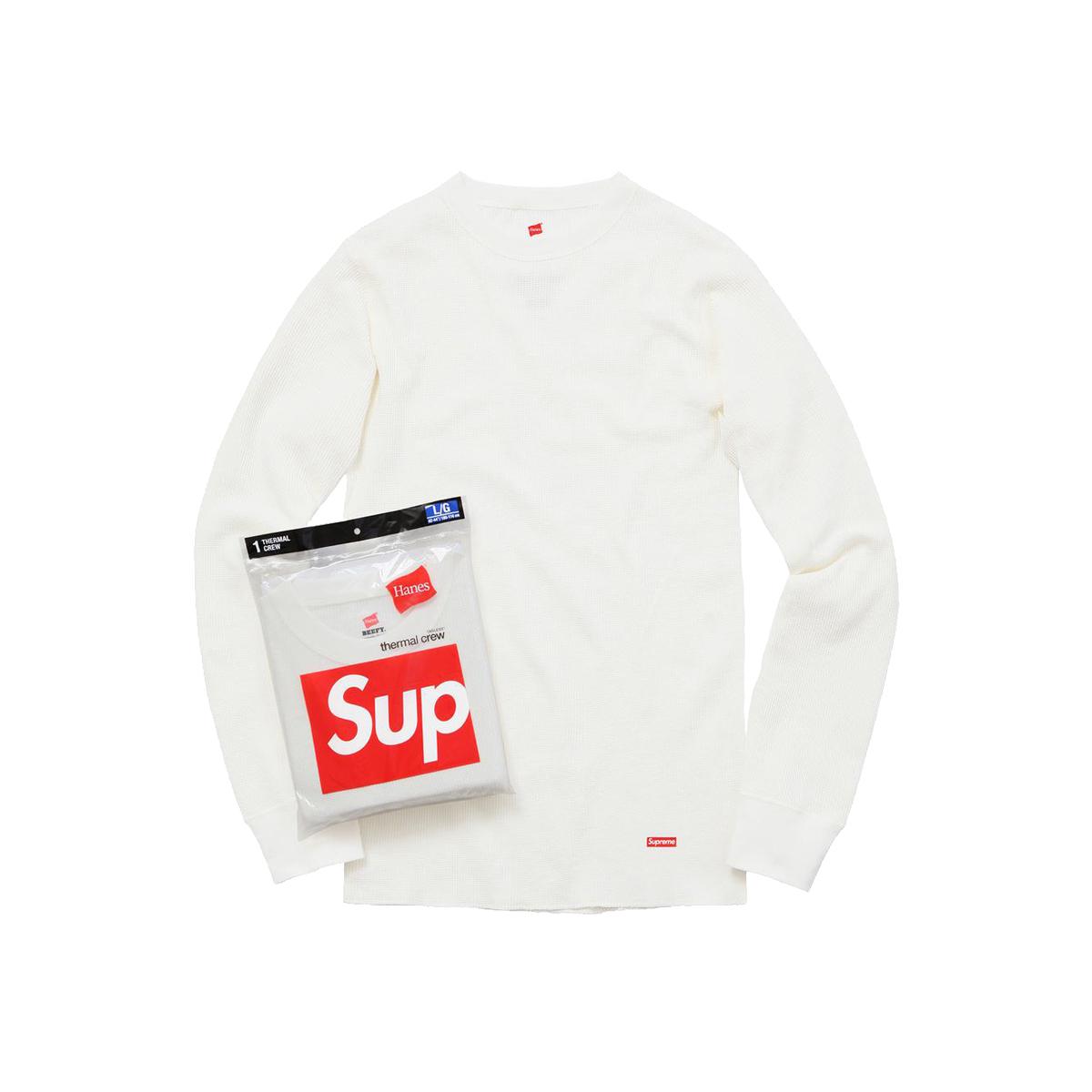 Supreme Hanes Thermal Crew Shirt White (1 Pack) (FW18) sneaker – authenticated on KLEKT